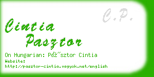 cintia pasztor business card